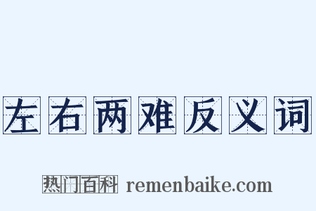 左右两难反义词是什么意思的图片